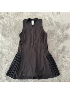 mini black pleated dress Women's It's Your Loss Pleated Lace-Up Mini Dress in Black